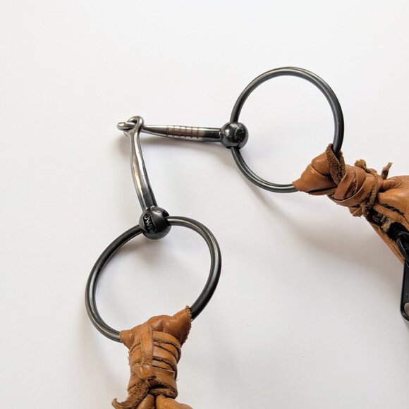 🐎 Unique Snaffle Horse Bit Brown Leather Hobo Bag - Picture 12 of 12